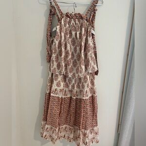 Marea Set -Smock top (Large but fits like Med) and smocked midi skirt (med)